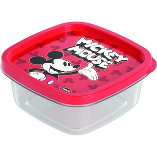 Pote de Plástico Quadrado com Tampa Mickey 580ml