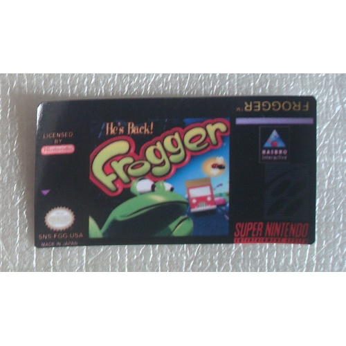 Label Frontal Do Jogo Frogger Super Nintendo Snes - Escorrega o Preço