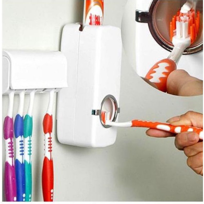 Dispenser de Creme Dental Pasta de Dente Suporte Escova Dente Shopee