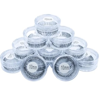 Kit 3 Cílios de Potinho 60 Tufinho para Extensão de Cílios Fio A Fio 10/12/14MM