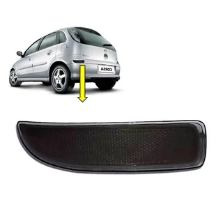 Refletor Para-choque Traseiro Chevrolet Corsa Hatch 2003 à 2014 Fumê Lado Esquerdo Lado do Motorista