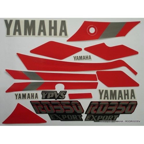 RD 350 RD350 Kit Faixas Adesivos gráficos Yamaha Rd 350 Ano 1989 Cor Preta