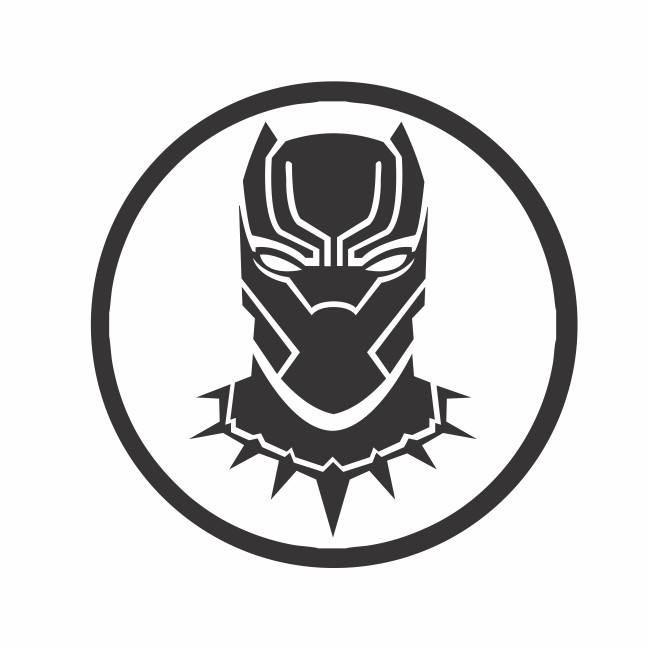 Adesivo Pantera Negra 10cm X 10cm Redondo Para Carro Moto Toyota Biz