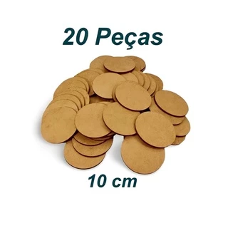 kit com 20 Unidades Bolacha Porta Copo De Madeira Mdf 10 x 10 cm Cortado A Laser