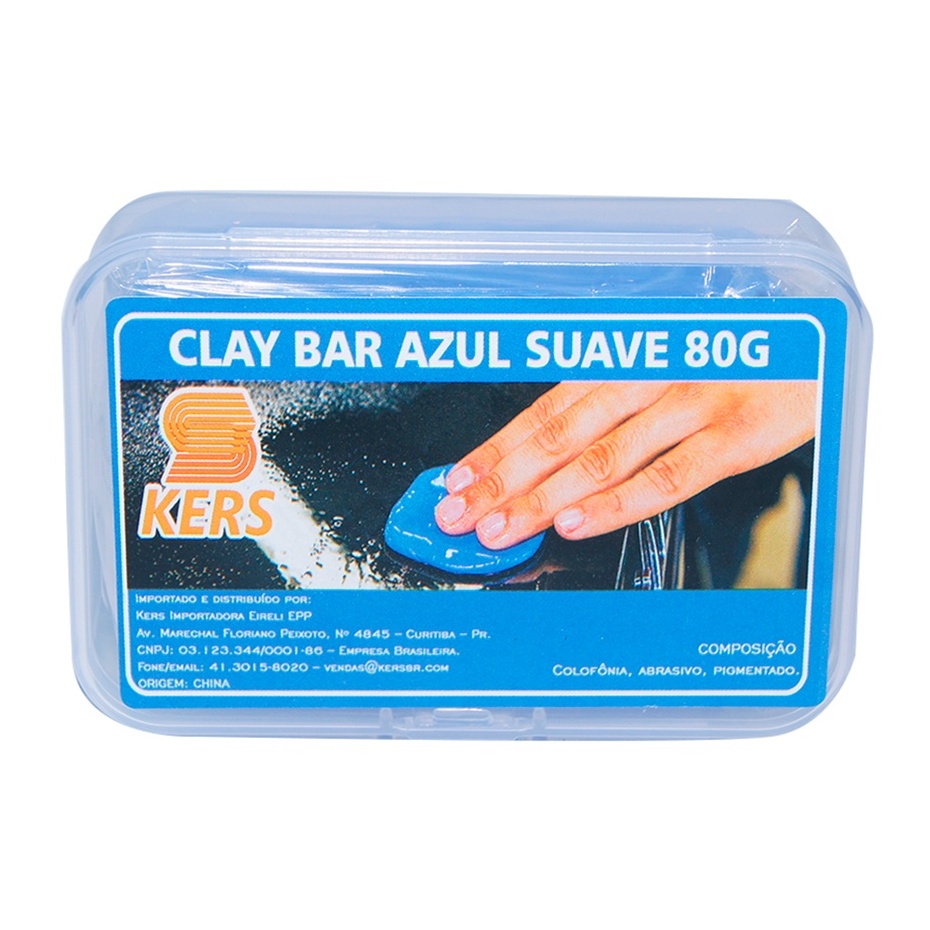Barra Limpadora Clay Bar Azul Suave 80g (Kers)