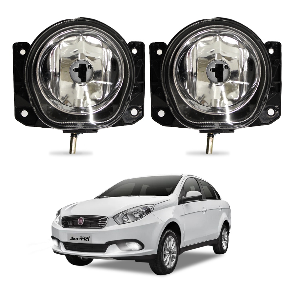 Farol de Milha Grand Siena 2012 a 2021 Par Farol Auxiliar de Carro ...