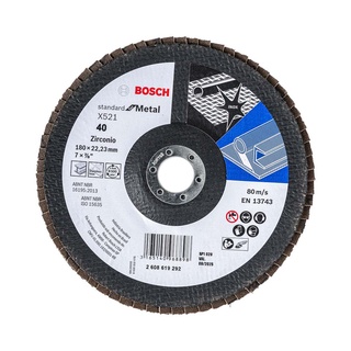 Disco Flap Bosch Standard for Metal; 180mm G40; Curvo
