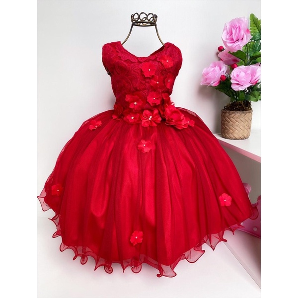 Vestido vermelho best sale tamanho 8