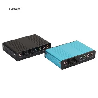 PTSM_USB 2.0 Placa De Som Externa De 6 Canais 5.1 Para Notebook PC Portátil
