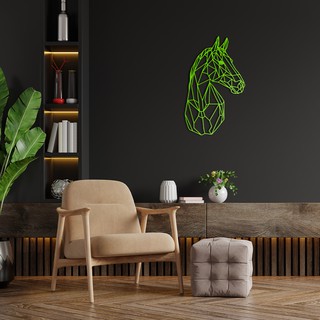 Quadro Decorativo 3D Cavalo Colorido Multicamada Em Madeira - Aimará Decor