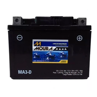 Bateria Ttr 125 Biz 100 Shineray - Moura Ma3-d Ytx4l-bs