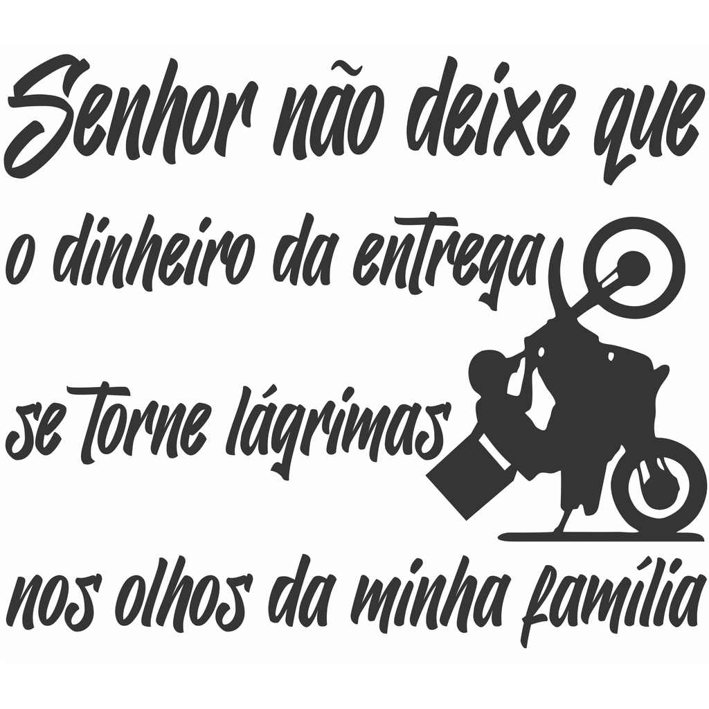 Adesivo Frase Moto Carro Vidro Tanque de Moto | Shopee Brasil