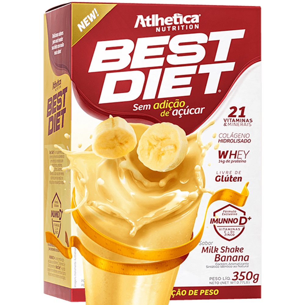 Diet Shake Best Diet Milk Shake 350g Atlhetica Redução Peso Mantenha o foco na dieta Shopee Brasil