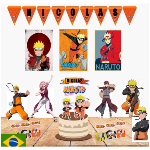 Kit Festa Naruto para Imprimir Grátis em Casa