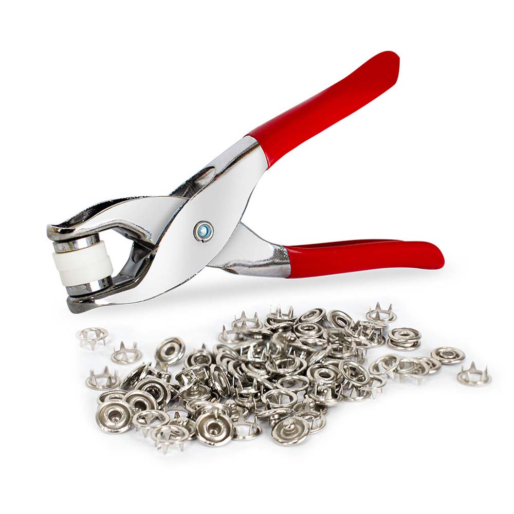 Alicate Pregar Aplicar Botao Metal 35 Roupa Bebe Tictac Body