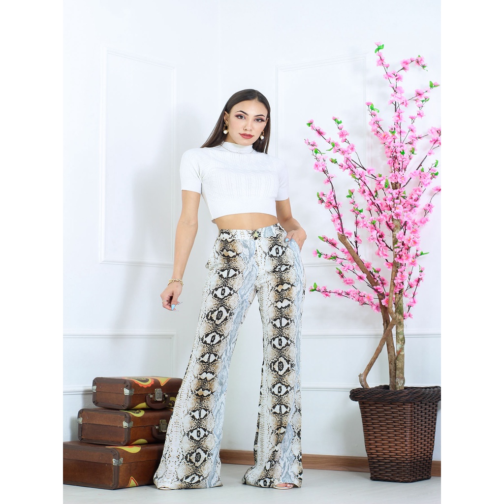 KL95129 Calça feminina animal print