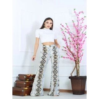 KL95129 Calça feminina animal print