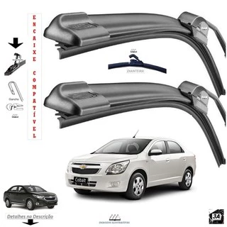 palhetas limpador de parabrisa para carro cobalt gm kit 2 par dianteiras do vidro gancho chevrolet silicone automotivo ano 2011 a 2019 11 12 13 14 15 16 17 18 19
