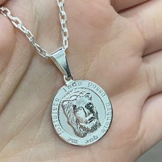 Pingente de Cristo Redondo 2,0cmX2,0cm Banho de Prata 925 Pingente de Cristo Banhado Pingente de Prata Religios Banhado em Oferta na Shopee