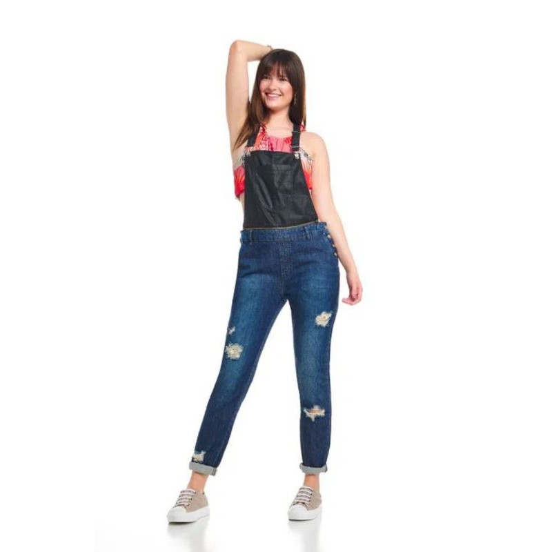 Jardineira best sale jeans patoge