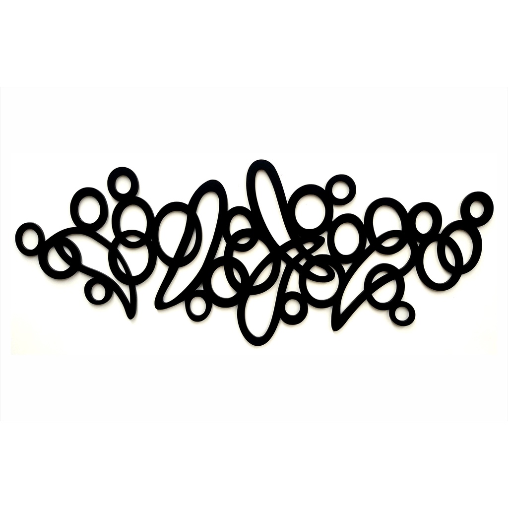 Escultura Abstrata Bolas 60cm x 130cm Decoração Parede Quarto Sala Escritório