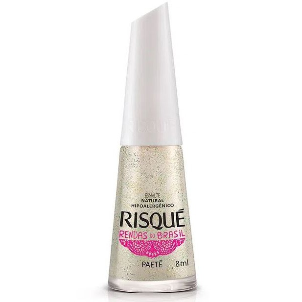 Esmalte Risqué Paetê da Coleção Renda do Brasil 8ml | Shopee Brasil