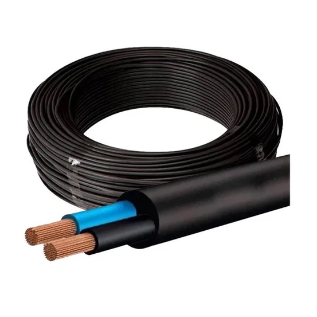 Cabo Extensão Pp 2x4 Mm Fio Cabinho 7 Metros + TOMADA MACHO E FEMEA