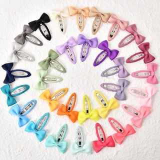 18 Pcs 2 Inch Candy Color Girls Bow Hairpins Clipes De BB Pano Acessórios De Cabelo Banger Edge Hairbow