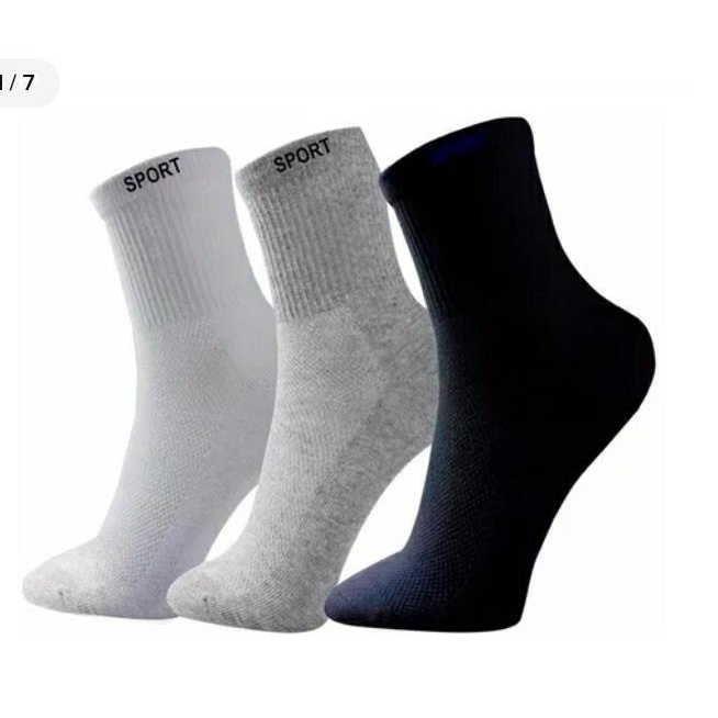 Kit 12 Pares Meia Masculina CANO ALTO SORTIDOS Algodão