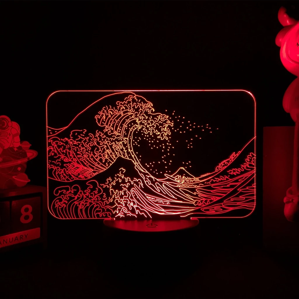 Lâmpadas De LED 3D RGB Para Decoração De Mesa/Quarto