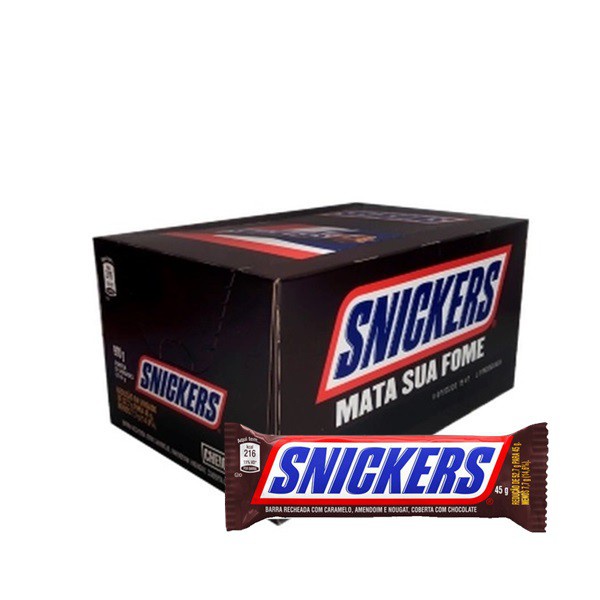 Chocolate Snickers 45gr C/20un - Mars | Shopee Brasil