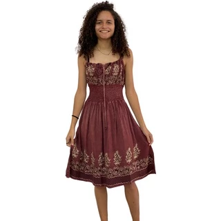 Vestido Curto Alca Indiano Estonado Bordado Moda Boho Hippie 119