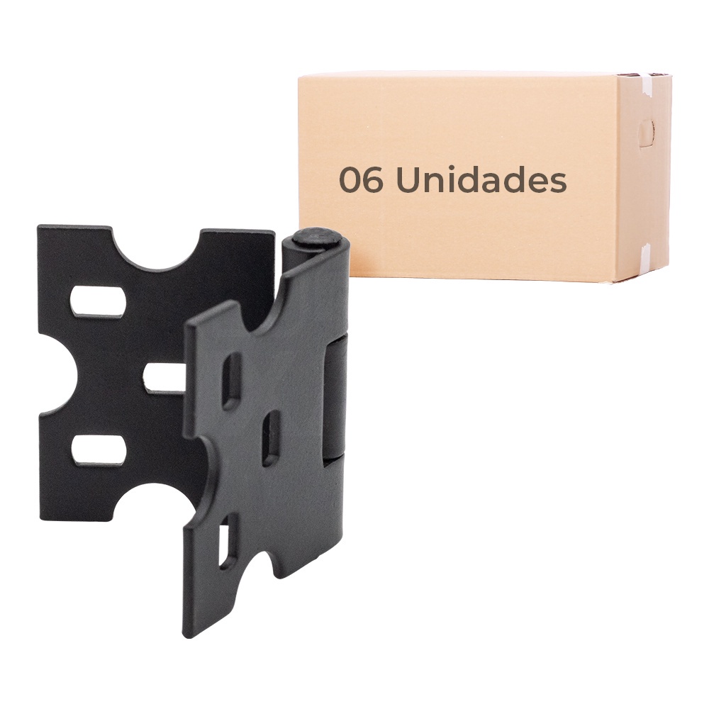 Kit 6 Dobradica Rustica Colonial Moveis Mexicana 70x40mm Bau | Shopee ...
