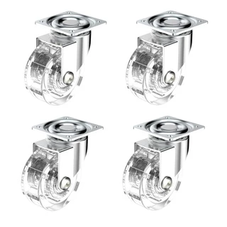 4x Rodizio Rodinha Anti Risco Gel com rolamento sem freio 50mm