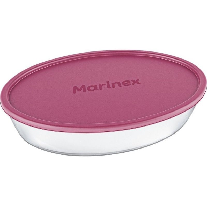 Travessa Marinex Oval 2,4 Litros com tampa ou sem tampa Plástica Pirex