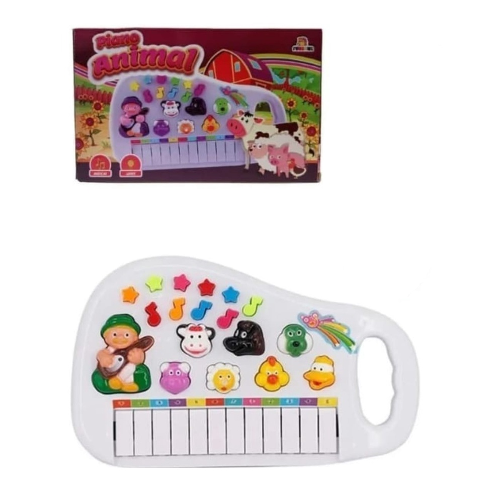 Piano Infantil Teclado Musical Bebê Ia Ia O Bichos - R$ 54,67