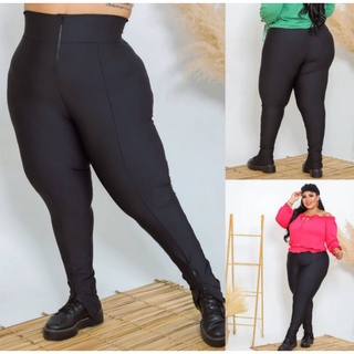 Calça Legging Cintura Alta com Tela de Poliamida