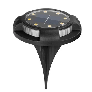 Luminária Solar Spot Jardim 8 LEDs Espeto Grama 1Uni Iluminação Chão Gramado Fazenda Jardim