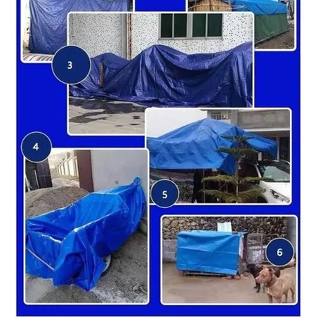 Lona Azul 3x2 = 6mts Impermeável Telhados Camping + Ilhos