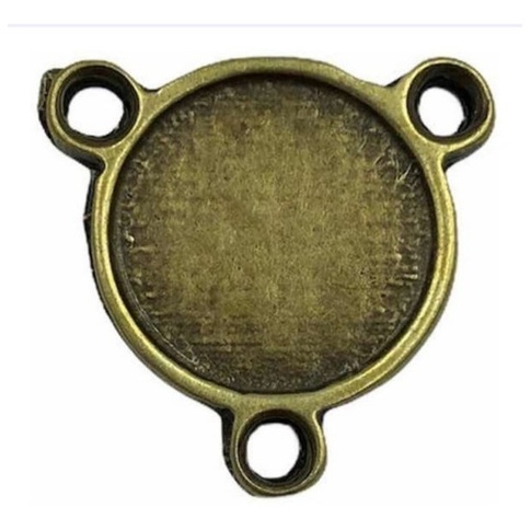 40 Peças Entremeio Redondo Para Personalizar - Ouro Velho