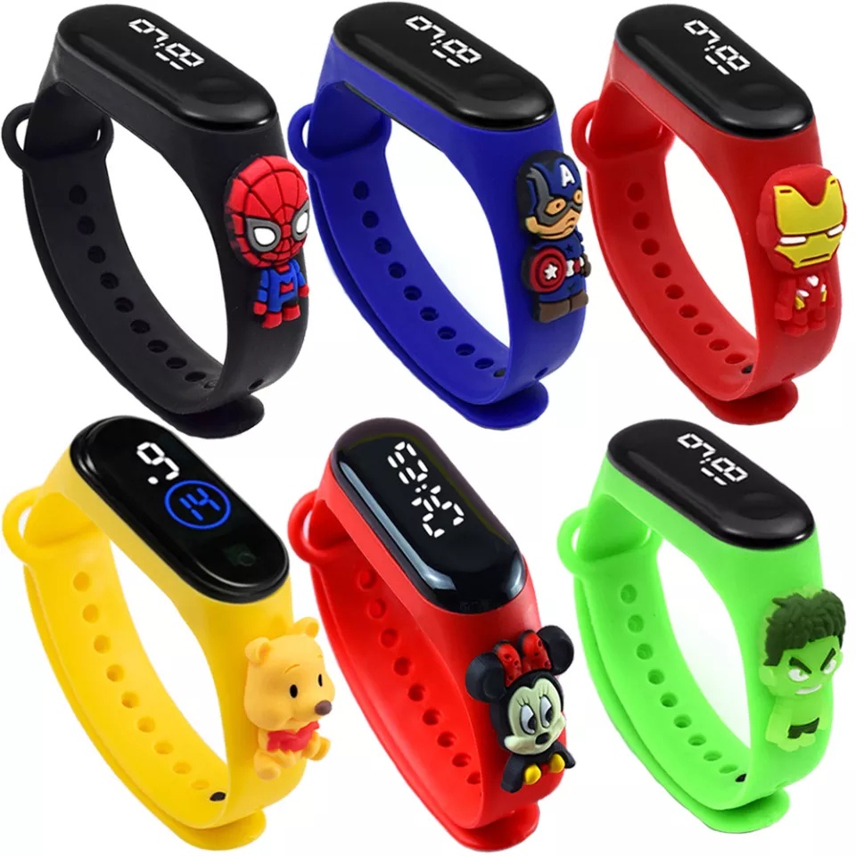 Relogio infantil adulto digital Disney herois avengers marvel tipo mi band  personagens | Shopee Brasil