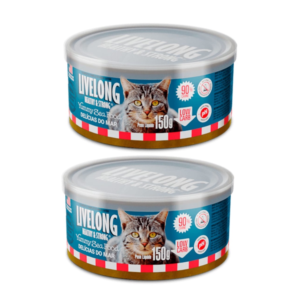 Livelong Delícias do Mar para Gatos 150 g - 2 un | Shopee Brasil
