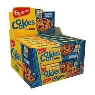 Caixa Cookie Bauducco 12 unidades 60g com cholate Hershey biscoito