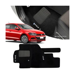 Jogo De Tapete Carpete Premium Vw Novo Polo 2018 2019 2020