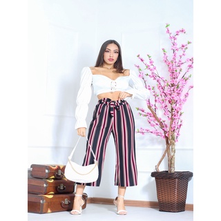 Pantalona store curta listrada