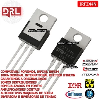 Kit 5 irfz44 Transistor IRFZ44N Mosfet irfz44 Original IR