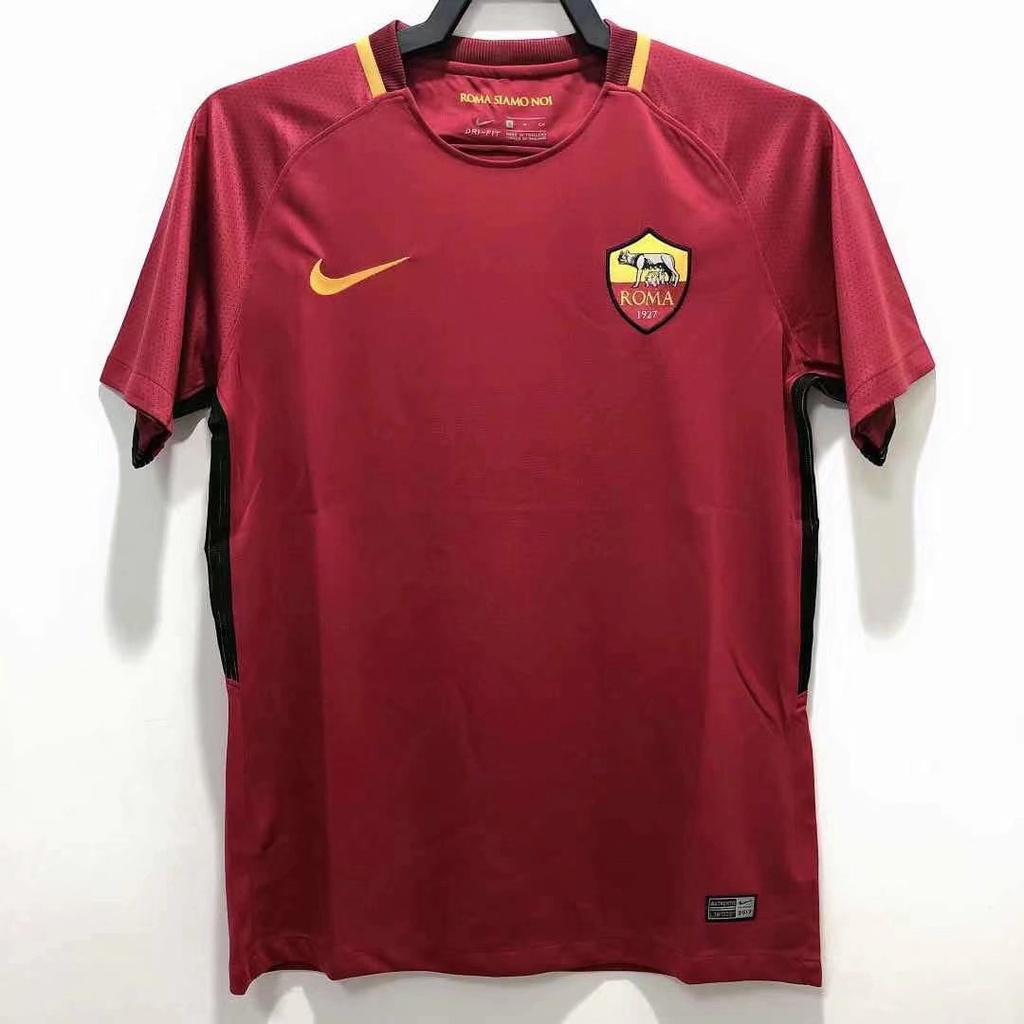 1718 Roma Home Retro Football Jersey Camisa De Futebol De Alta Qualidade Top Manga Curta