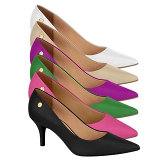 Scarpin Vizzano Feminino Salto Baixo Fino Palmilha Comfy Macia Original