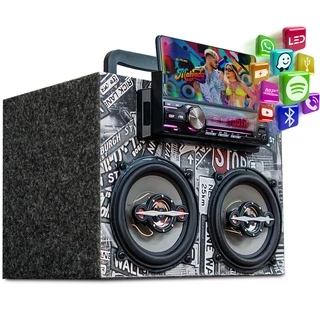 Caixa Ativa Bob Residencial De Som Corujinha Radio Bluetooh Usb Fm Usb Suporte Celular