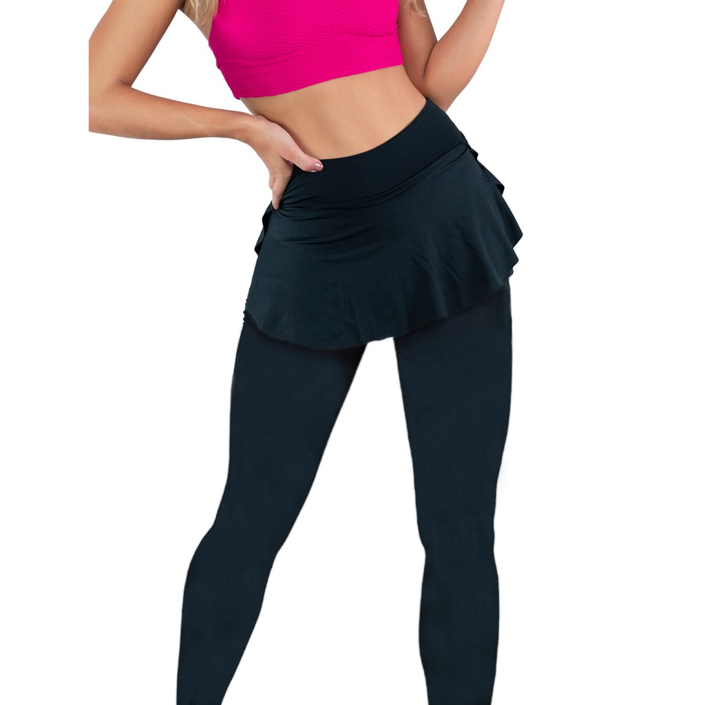 Saia de academia para usar hot sale com legging